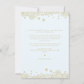 Snowflakes First Merry Christmas Fake Golden サンキューカード (裏面)