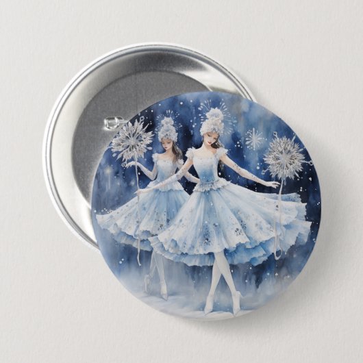 Snowflakes from The Nutcracker Ballet 缶バッジ (正面&裏面)