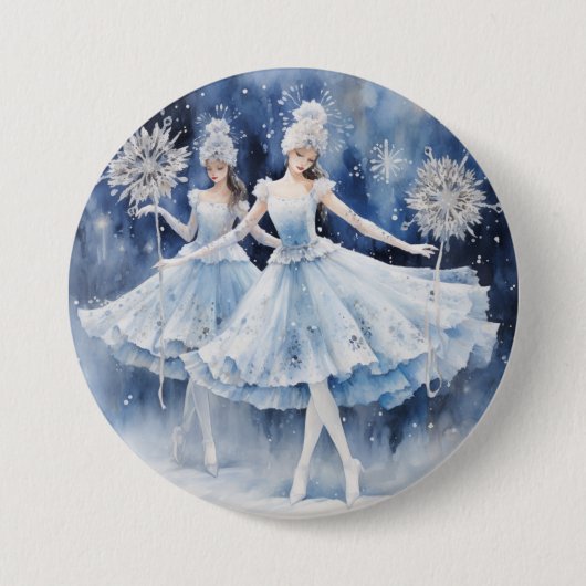 Snowflakes from The Nutcracker Ballet 缶バッジ (正面)