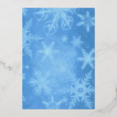 Snowflakes Holiday Party Invitation 箔シーズンカード (裏面)