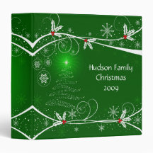 Snowflakes Holly Treeフォトアルバム – 1.5インチ