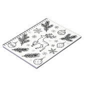  Snowflakes Line Art Notebook ノートブック (左側)