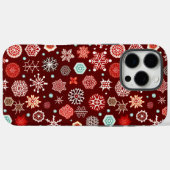 Snowflakes on Burgundy Case-Mate iPhoneケース (裏面 (横))