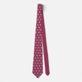 Snowflakes on Burgundy  wedding Neck Tie ネクタイ (正面)