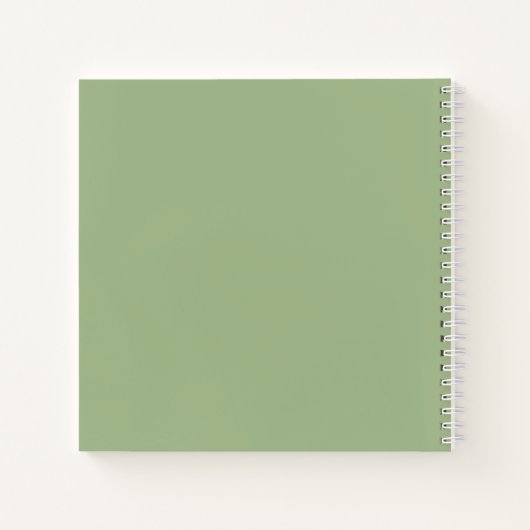 Snowflakes on Mint ノートブック (裏面)