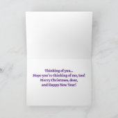 Snowflakes on Purple Snarky Christmas Card シーズンカード (内部)