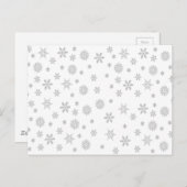 Snowflakes Pattern on White ポストカード (正面/裏面)