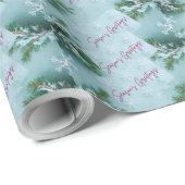 Snowflakes patterned gift wrap ラッピングペーパー (ロールコーナー)