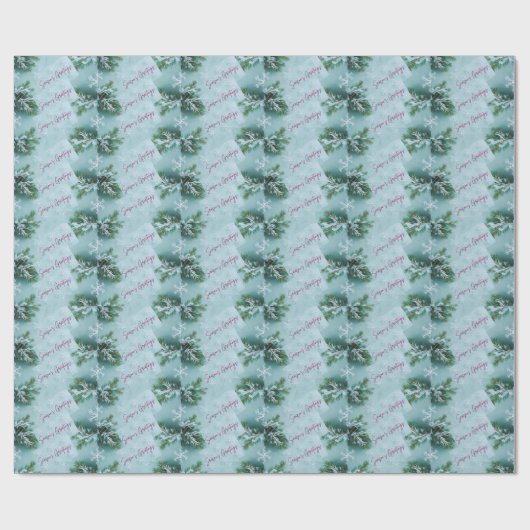 Snowflakes patterned gift wrap ラッピングペーパー (フラット)