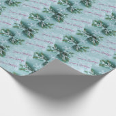 Snowflakes patterned gift wrap ラッピングペーパー (角)