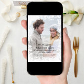 Snowflakes photo winter wedding セーブザデート