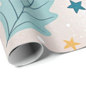 snowflakes poinsettias holly berries holidays ラッピングペーパー (ロールコーナー)