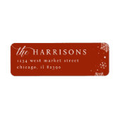 Snowflakes Script & Serifファミリ差出人住所 ラベル (正面)