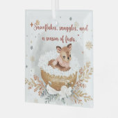  Snowflakes, Snuggles & A Season of Firsts  ガラスオーナメント (正面左)