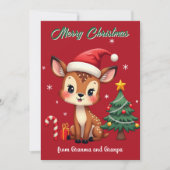 Snowflakes & Snuggles Christmas card 招待状 (正面)