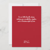 Snowflakes & Snuggles Christmas card 招待状 (裏面)