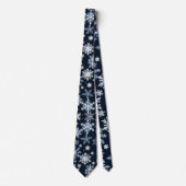 Snowflakes Winter Design Blue Cold Cute ネクタイ (正面)