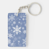 Snowflaksグラフィックカラー背景 キーホルダー (裏面)