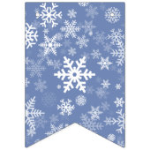 Snowflaksグラフィックカラー背景 バンティングフラッグ (第2の旗)