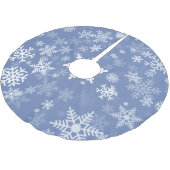 Snowflaksグラフィックカラー背景 ブラッシュドポリエステルツリースカート (アングル)