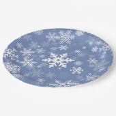 Snowflaksグラフィックカラー背景 ペーパープレート (アングル)