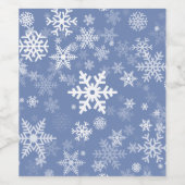 Snowflaksグラフィックカラー背景 ワインラベル (シングルラベル)