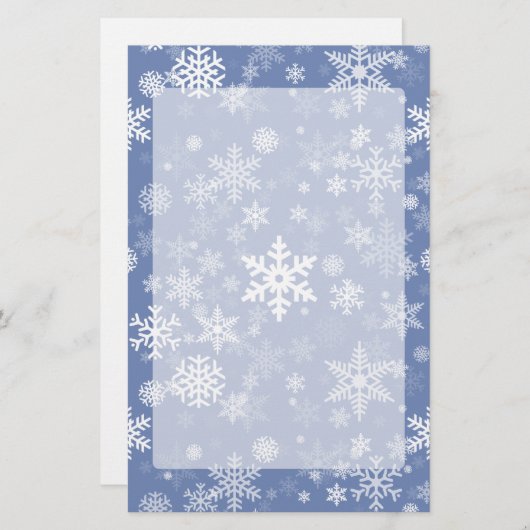 Snowflaksグラフィックカラー背景 便箋 (正面/裏面)