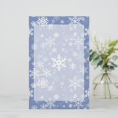 Snowflaksグラフィックカラー背景 便箋 (スタンド正面)