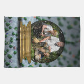 Snowglobeフレームのあなた自身の写真! - キッチンタオル (横)