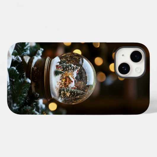 Snowglobe iPhoneケース – クリスマスに最適！ Case-Mate iPhoneケース (裏面 (横))