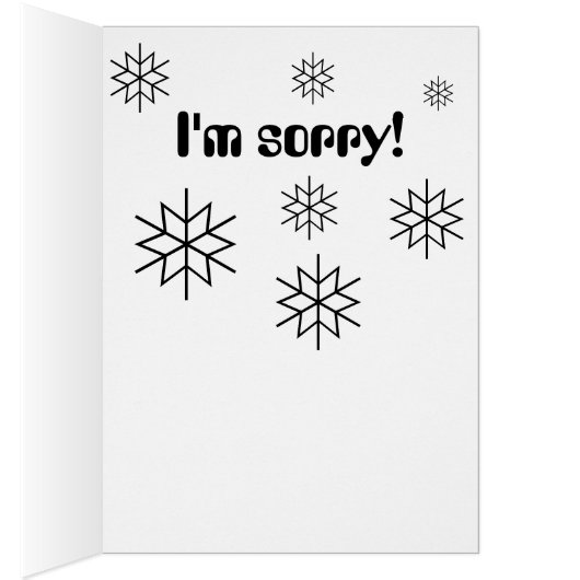 Snowguy "SNOWBODY"は私をです残念なカード完成します (内側 (右))