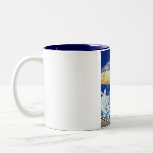 Snowlandの回転木馬のマグ ツートーンマグカップ (左)