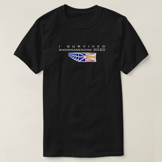 Snowmageddon おもしろい 2020 I 生き延び Newfoundland(スノーマージ Tシャツ (デザイン正面)