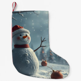 snowman スモールクリスマスストッキング
