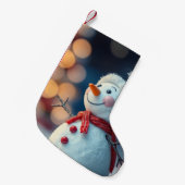 snowman スモールクリスマスストッキング (正面 (吊り時))