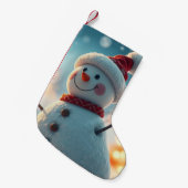 snowman スモールクリスマスストッキング (正面 (吊り時))