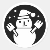 Snowman ラウンドシール (正面)