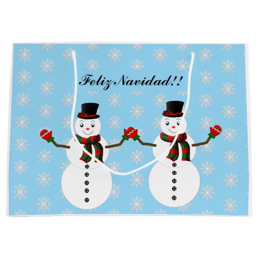 Snowman ラージペーパーバッグ (正面)