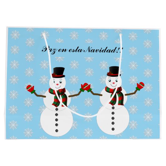 Snowman ラージペーパーバッグ (裏面)