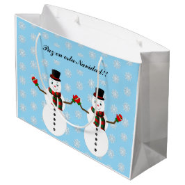 Snowman ラージペーパーバッグ