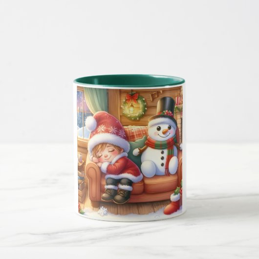 Snowman and Friends Kids Christmas Mug マグカップ (中央)