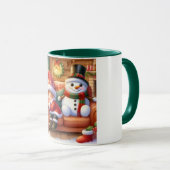 Snowman and Friends Kids Christmas Mug マグカップ (正面右)
