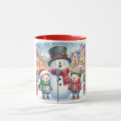 Snowman and Friends Kids Christmas Mug マグカップ (中央)