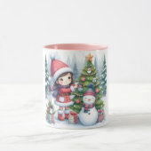Snowman and Friends Kids Christmas Mug マグカップ (中央)