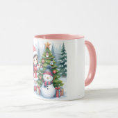 Snowman and Friends Kids Christmas Mug マグカップ (正面右)