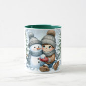 Snowman and Friends Kids Christmas Mug マグカップ (中央)