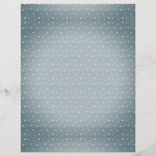 Snowman and Sleeping Bunnies Scrapbook Paper (裏面)