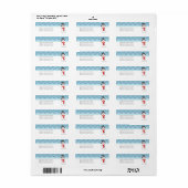 Snowman and Snowflakes Custom Christmas ラベル (フルシート)