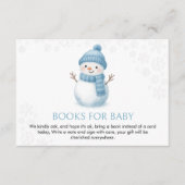 Snowman Baby Shower Books For Baby エンクロージャーカード (正面)