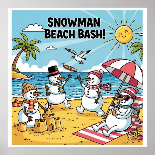 Snowman Beach Bash ポスター (正面)
